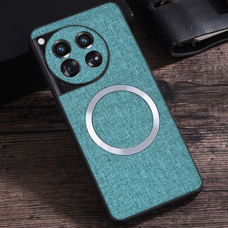 For OnePlus 12 5G Magnetic Case TPU+Cloth Scratch Resistant Phone Cover For OnePlus 12 5G Magnetic Case TPU+Cloth Scratch Resistant Phone Cover